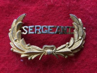 Vintage Police Sergeant Hat Badge