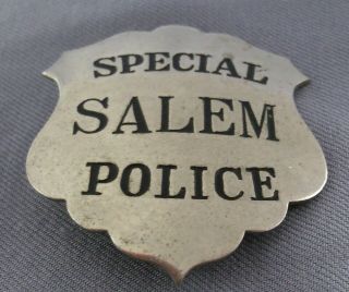 Obsolete Vintage " Special Police " Badge - Salem Vintage Police Badge