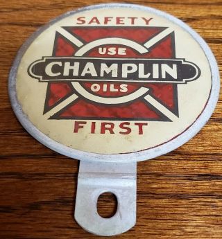 Nos Champlin Oils Enid,  Oklahoma Vintage License Plate Topper