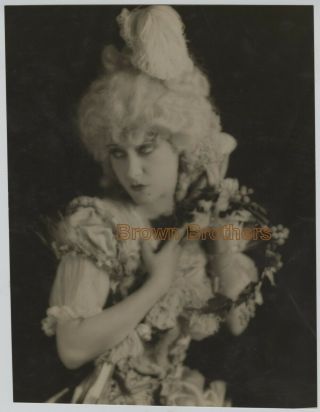 Vintage 1920s Actress & Producer Gloria Swanson Blonde Wig Oversized Dbw Photo