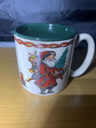 Vintage 1991 Potpourri Press Kris Kringle Coffee Mug Christmas Santa Claus