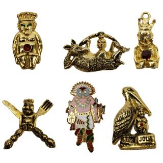 5 Royal Order Of Jesters Pins 1 Pendant C17 Billiken Freemason Shriner Roj