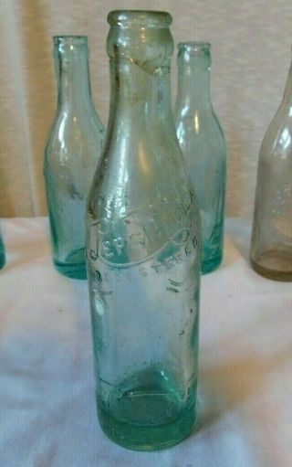 Vintage Straight Sided Pepsi Cola Script Chester Sc Aqua Soda Bottle
