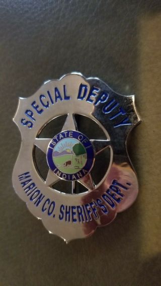 Vintage Marion County Indiana Special Deputy Sheriff Police Badge Star