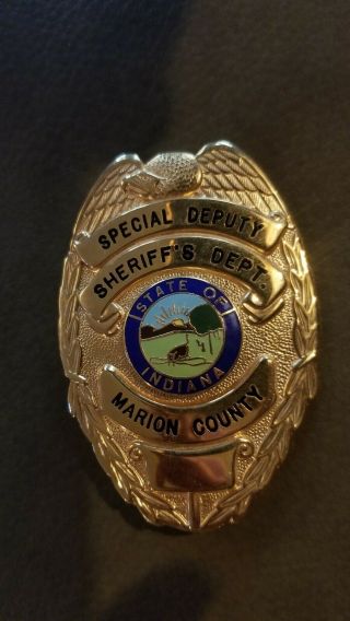 Vintage Marion County Indiana Special Deputy Sheriff Dept Police Badge Sheriff 