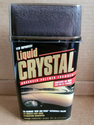 Vintage Liquid Crystal Advanced Polymer Formula No Wax Car Polish 16 Fl Oz Nos
