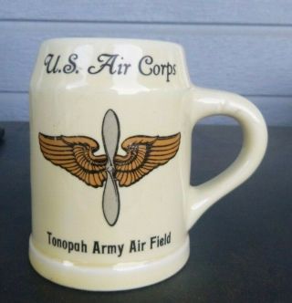 Vintage Wwii U.  S.  Air Corps Tonopah Army Air Field Beer Stein Mug Coffee Nassau