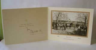 A 1962 Royal Christmas Card Signed By The Queen Mother Elizabeth R