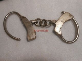 Vintage Mattatuck Mfg.  Co.  Handcuffs Waterbury Connecticut No Key