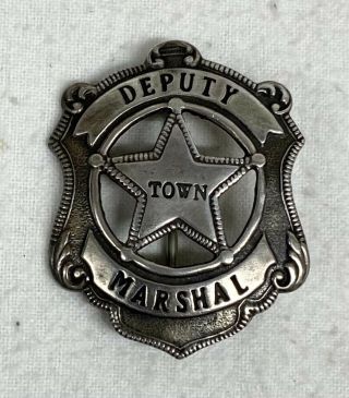 Vintage Sterling Silver Deputy Town Marshall Badge