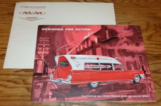 1962 Cadillac Miller - Meteor Ambulance Deluxe Sales Brochure W Envelope