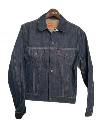 Vintage Levi’s Type 3 Denim Jacket Made In Usa Cone Mills,  14oz,  M/40.  Indigo