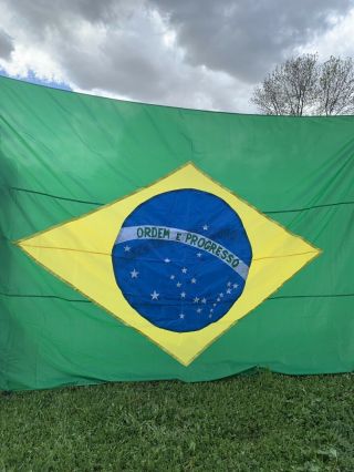 Brazilian Flag Embassy Quality Very Big 11ft Long