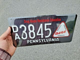 Pennsylvania D.  A.  R.  E.  License Plate Dare Pa - 570 - - Keystone Penna