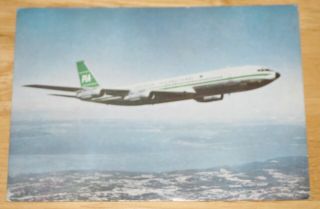 Vintage Pia Pakistan International Airlines Boeing 707 Airline Issued Postcard