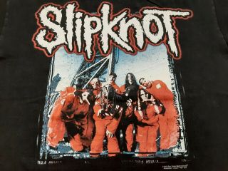 Vtg 2000 Slipknot Double Sided Tee T Shirt Black Large Blue Grape Merchandising