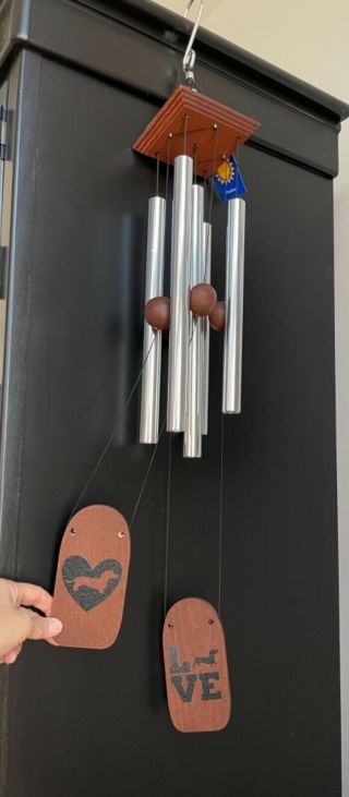 Doxified Pier One Metal And Wood Wind Chimes Supports Dachshund Rescue