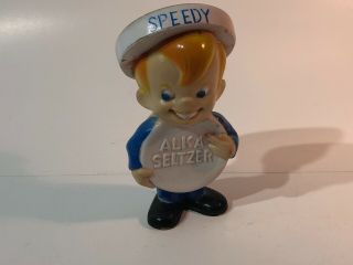 Vintage 1960s Speedy Alka - Seltzer Figural Advertising Mascot Toy Bank Doll