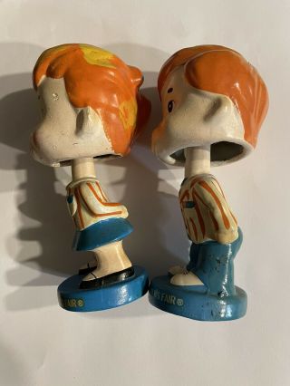 1964/65 N.  Y.  W.  F Peter And Wendy Kissing Twins Bobblehead Nodders.