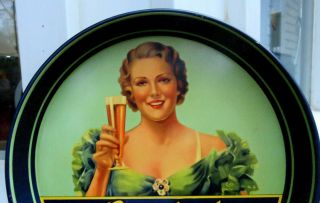 Vintage 1930s ORTLIEB ' S Lager Beer Ale Tray Philadelphia PA American Art 2