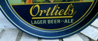 Vintage 1930s ORTLIEB ' S Lager Beer Ale Tray Philadelphia PA American Art 3