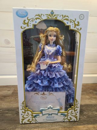 Disney Alice In Wonderland Limited Edition 500 17 " Doll - Rare From Disney Store