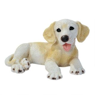 Yellow Labrador Puppy Dog Statue Home Garden Canine Sculpture 2