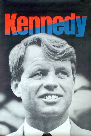 Large 1968 Robert Kennedy Headquarters Campaign Poster (5600)