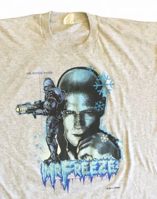 Vintage 1997 Batman And Robin Movie Mr Freeze Arnold Schwarzenegger T Shirt Xl