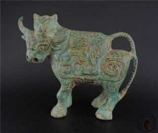 Very Large Fine Old Chinese Bronze Made Statue Auspicious Beast Image