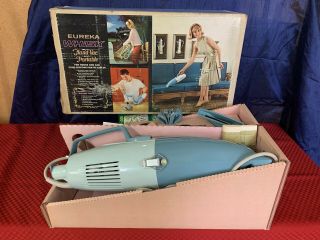Vintage Mid - Century Eureka " Whisk " Portable Hand Vacuum With Attachments