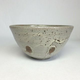 D0156: Japanese Old Karatsu Pottery Tea Bowl Of Appropriate Good Glaze And Clay
