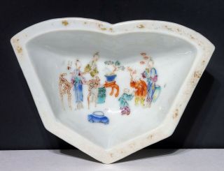 18th C Antique Chinese Export Famille Rose Porcelain Dish / Bowl