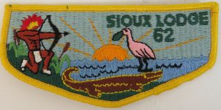Oa Sioux Lodge 62 S3 Flap Yel Bdr.  Sabine Area Council,  Texas [tk - 331]