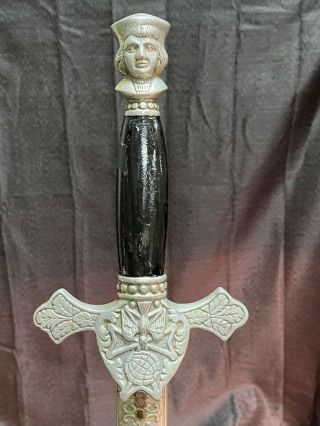Vintage Knights Of Columbus Ceremonial Long Blade Sword - T.  G.  Gleason