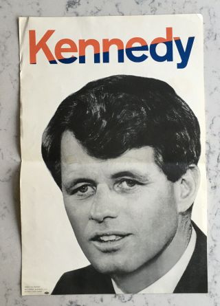Vintage Robert F.  Kennedy Rfk President Political Campaign Poster 1968