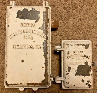 2 Antique Electrical Boxes; Berks Engineering Co.  Inc. ,  Reading,  Pa Cast Iron
