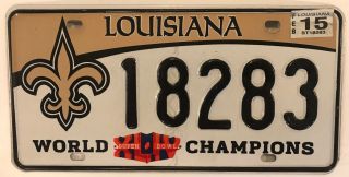 Orleans Saints License Plate Nfl Football Quarterback Louisiana Drew Brees