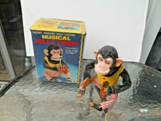 Vintage 1960s Daishin Musical Jolly Chimp Cymbal Clapping Monkey