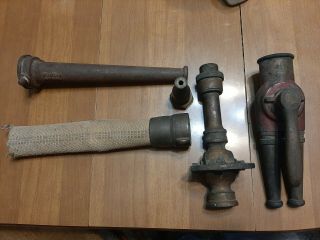 Vintage Brass W.  D.  Allen Mfg.  Co.  Chicago Fire Nozzles,  And More