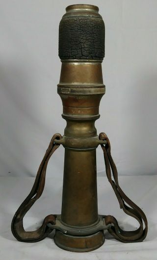 Antique Brass Fire Hose Nozzle Haley Nozzle Patented 1900 & 1907 Early Unusual