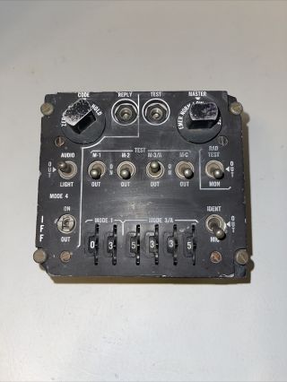 Military Aircraft Radio Iff Transponder Control Panel C - 6717 /) Apx - 64 (v)