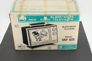 Vintage Kmart 9 In Ac Dc Black And White Portable Television Model Skp 925