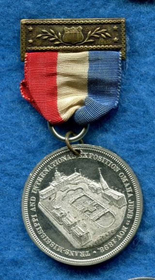 1898 Trans Mississippi Omaha Hk284a Pinback Badge W/ Hk - 284a Medal Proof Like