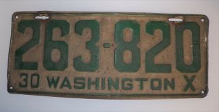 1930 Washington State License Plate Set (matched Pair)