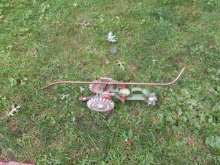 Vintage National Walking Lawn Sprinkler Tractor Cast Iron A5 Light Weight