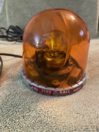 Federal Signal Fireball Fire Ball Vintage Antique Light Teardrop Amber