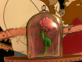 Rare Disney BELLE and BEAST with Rose Pin LE 500 Beauty & Beast 3