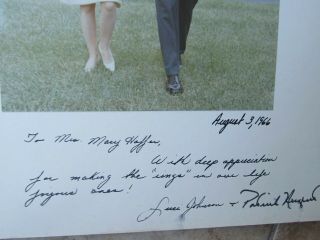 4 LG 1966 Autographed WHITE HOUSE PHOTOS of Luci & Lynda Johnson,  Lyndon Johnson 2