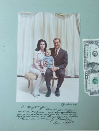4 LG 1966 Autographed WHITE HOUSE PHOTOS of Luci & Lynda Johnson,  Lyndon Johnson 3